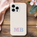 Case-Mate iPhone Case Monogramme initial minimaliste moderne<br><div class="desc">Étui téléphonique minimaliste Moderne Initiale Monogramme. Créez votre propre coque iphone personnalisé avec un nom initial personnalisé.</div>