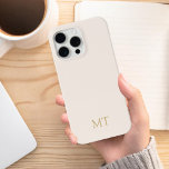Coque Case-Mate iPhone Monogramme initial minimaliste moderne<br><div class="desc">Étui téléphonique minimaliste Moderne Initiale Monogramme. Créez votre propre coque iphone personnalisé avec un nom initial personnalisé.</div>