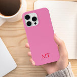 Coque Case-Mate iPhone Monogramme initial minimaliste moderne<br><div class="desc">Étui téléphonique minimaliste Moderne Initiale Monogramme. Créez votre propre coque iphone personnalisé avec un nom initial personnalisé.</div>