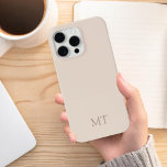 Coque Case-Mate iPhone Monogramme initial minimaliste moderne<br><div class="desc">Étui téléphonique minimaliste Moderne Initiale Monogramme. Créez votre propre coque iphone personnalisé avec un nom initial personnalisé.</div>