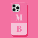 Coque Case-Mate iPhone Monogramme initial minimaliste moderne<br><div class="desc">Boîtier téléphonique Monogramme Initial Moderne. Créez votre propre coque iphone personnalisé avec un nom initial personnalisé.</div>