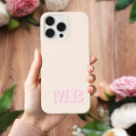 Case-Mate iPhone Case Monogramme initial minimaliste moderne<br><div class="desc">Boîtier de téléphone Monogramme initial moderne bleu marine. Créez votre propre coque iphone personnalisé avec un nom initial personnalisé.</div>