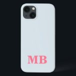 Case-Mate iPhone Case Monogramme initial minimaliste moderne<br><div class="desc">Étui téléphonique minimaliste Moderne Initiale Monogramme. Créez votre propre coque iphone personnalisé avec un nom initial personnalisé.</div>