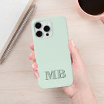 Case-Mate iPhone Case Monogramme initial minimaliste moderne de surface<br><div class="desc">Sage Green Minimaliste Moderne Monogramme Téléphonie. Créez votre propre coque iphone personnalisé avec un nom initial personnalisé.</div>