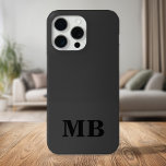 Case-Mate iPhone Case Monogramme initial minimaliste noir moderne<br><div class="desc">Noir Minimaliste Moderne Monogramme Téléphone Case. Créez votre propre coque iphone personnalisé avec un nom initial personnalisé.</div>