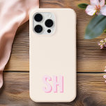 Coque Case-Mate iPhone Monogramme initial moderne<br><div class="desc">Boîtier téléphonique Monogramme Initial Moderne. Créez votre propre coque iphone personnalisé avec un nom initial personnalisé.</div>