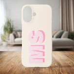 Coque Pour iPhone 16 Monogramme initial moderne<br><div class="desc">Créez votre propre coque iphone personnalisé avec un nom initial personnalisé dans la typographie moderne. Disponible en plusieurs couleurs et styles.</div>