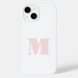 Coque Case-Mate iPhone Monogramme initial moderne rose pâle