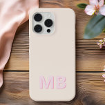 Coque Case-Mate iPhone Monogramme initial moderne simple<br><div class="desc">Boîtier Téléphonique Monogramme Initiale Simple Et Moderne. Créez votre propre coque iphone personnalisé avec un nom initial personnalisé.</div>