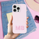 Coque Case-Mate iPhone Monogramme initial moderne simple<br><div class="desc">Boîtier Téléphonique Monogramme Initiale Simple Et Moderne. Créez votre propre coque iphone personnalisé avec un nom initial personnalisé.</div>
