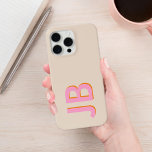 Coque Case-Mate iPhone Monogramme initial personnalisé en gras<br><div class="desc">Coque iphone initial de monogramme personnalisé en gras</div>