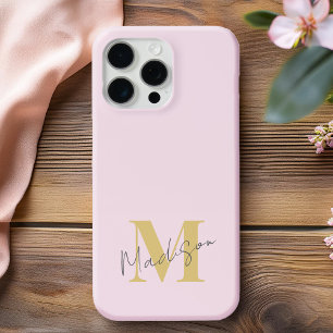 Case-Mate iPhone Case Monogramme initial rose moderne minimal