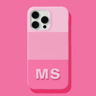 Coque Case-Mate iPhone Monogramme initial rose moderne minimal