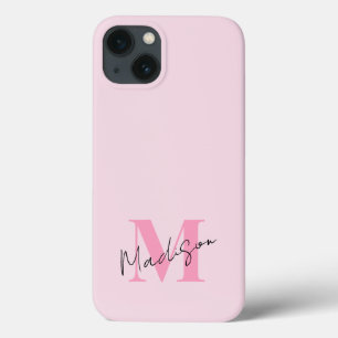 Case-Mate iPhone Case Monogramme initial rose moderne minimal