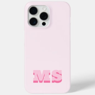 Coque Case-Mate iPhone Monogramme initial rose tendance moderne
