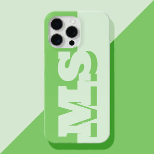 Coque Case-Mate iPhone Monogramme initial vert gras moderne