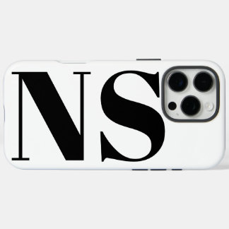 Coque iPhone 16 Pro Max Monogramme Initiales Minimalistes Typographie Gras