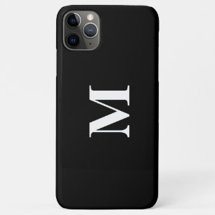 Case-Mate iPhone Case Monogramme Initiales Nom personnalisé Black White