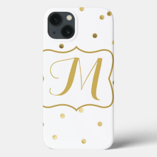 Etui iPhone 13 Monogramme IPAD Mini boîtier Confetti Or
