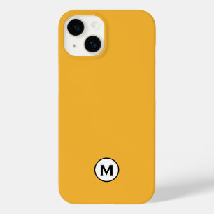 Coque Case-Mate iPhone Monogramme jaune moutarde moderne