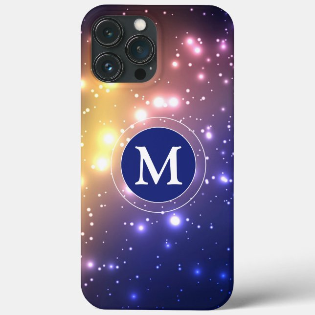 Coques Case-Mate iPhone Monogramme jaune rose-rose (Verso)