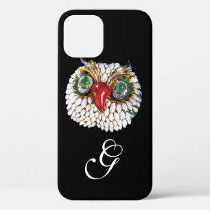 Etui iPhone Case-Mate MONOGRAMME JEWEL OWL, Or, Émeraude verte, opale