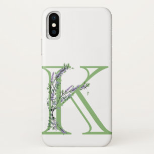Case-Mate iPhone Case Monogramme K Lavande Eucalyptus