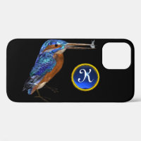 MONOGRAMME KINGFISHER, Bleu électrique, Noir