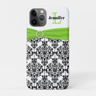 Case-Mate iPhone Case Monogramme Lime noir blanc Damas