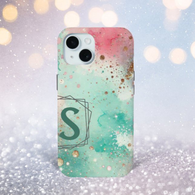 Coques Case-Mate iPhone Monogramme magique Confetti sur mesure initiale (Créateur téléchargé)