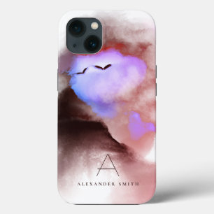 Case-Mate iPhone Case Monogramme Magique Ombre rose violet Montagnes
