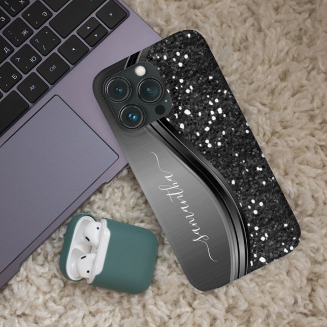 Coques Case-Mate iPhone Monogramme manuscrit Élégant Parties scintillant e (Créateur téléchargé)