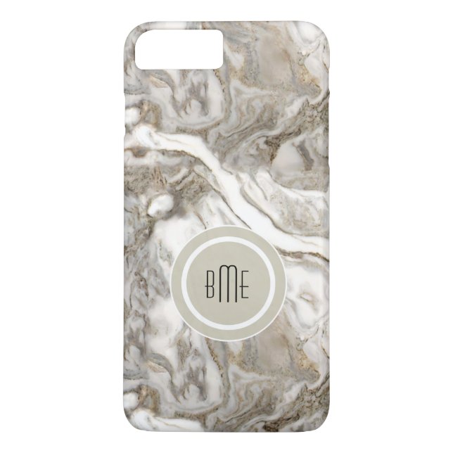 Coques Case-Mate iPhone Monogramme Marbre Moderne (Dos)