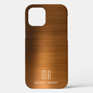 Case-Mate iPhone Case Monogramme métallique Brown cuivre Coque-Mate iPho