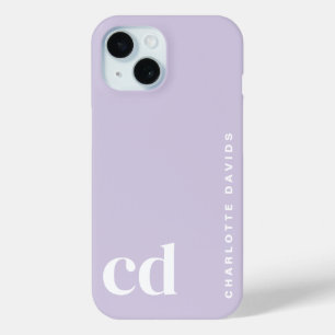 Coque Case-Mate iPhone Monogramme mignon violet fille