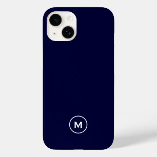 Coque Case-Mate iPhone Monogramme minimal bleu marine