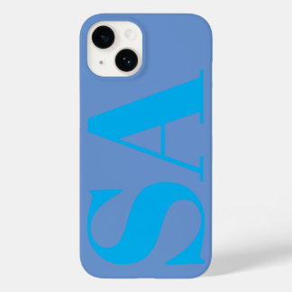 Coque Case-Mate iPhone Monogramme minimal bleu moderne