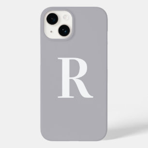 Coque Case-Mate iPhone Monogramme minimal gris moderne