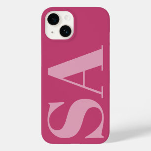 Coque Case-Mate iPhone Monogramme minimal initial de giron rose moderne