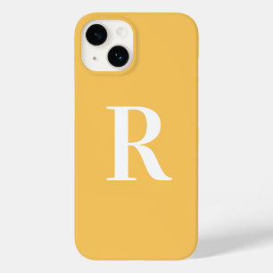 Coque Case-Mate iPhone Monogramme minimal Jaune moderne