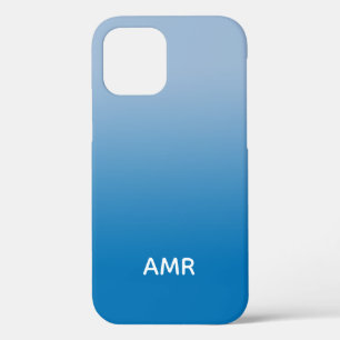 Case-Mate iPhone Case Monogramme minimal Lumière au dégradé bleu foncé