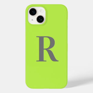 Coque Case-Mate iPhone Monogramme minimal Moderne Lime Vert
