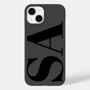 Coque Case-Mate iPhone monogramme minimal noir moderne