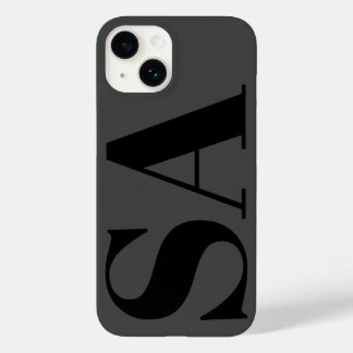 Coque Case-Mate iPhone monogramme minimal noir moderne