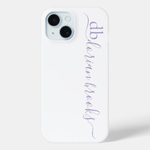 Coque Case-Mate iPhone Monogramme minimaliste de lavande