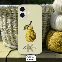 Monogramme minimaliste de poire de Crochet jaune m