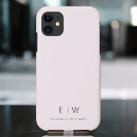 Case-Mate iPhone Case Monogramme minimaliste Élégant rose Vierge Nom<br><div class="desc">Élevez votre smartphone avec notre coque iphone de nom Monogramme minimaliste moderne classique élégant. Ce coque méticuleusement conçu allie élégance intemporelle et minimalisme contemporain. Conçu à la perfection, il protège non seulement votre appareil, mais ajoute également une touche de style personnalisé. Les options de personnalisation de monogramme et de nom...</div>