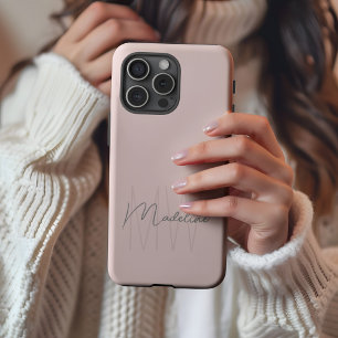 Coque iPhone 16 Pro Max Monogramme minimaliste moderne
