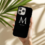 Coque iPhone 16 Pro Max Monogramme minimaliste moderne<br><div class="desc">Ce coque iPhone 16 offre un équilibre parfait entre style et fonctionnalité avec son design simple et moderne. La pièce maîtresse est un monogramme minimaliste, avec des lignes épurées et une police audacieuse et contemporaine. Sous le monogramme, votre prénom est affiché avec élégance, ajoutant une touche personnelle mais subtile à...</div>
