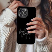 Monogramme minimaliste moderne noir